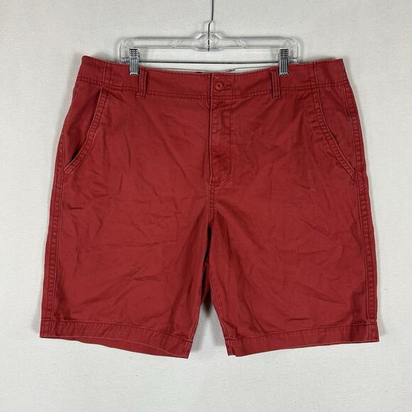 Old Navy Broken In Khaki Shorts Mens Size 40 Red Casual Chino Summer Hiking Walk - Picture 1 of 9